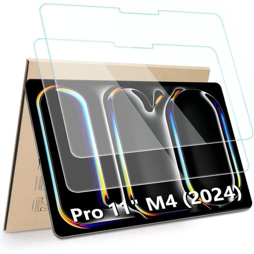 Cloudds_2 Pièces Verre Trempé Compatible Pour Ipad Pro 11(M4)2024 A2837 A3006 A2836,Film Protection Écran Compatible Pour Ipad Pro 11(M4)[9h Super Hardness Premium][Anti-Shatter][Hd Clarity]