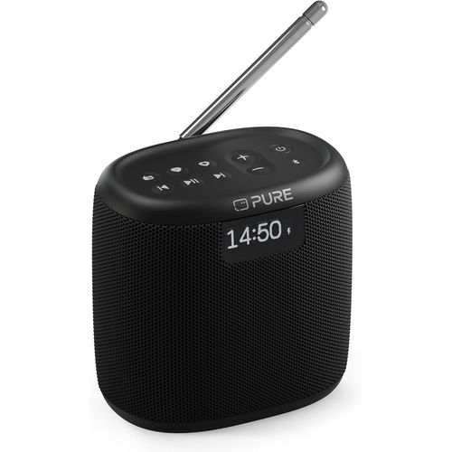 CLOUDDS_Woodland Enceinte Portable Mini,Haut-Parleur Bluetooth Avec Radio Dab+/Fm (Étanche Ip67,Batterie 17H-Parfait Pour Le Jardin Et Le Camping) Noir