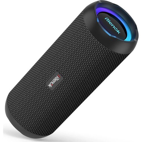 CLOUDDS_Enceinte Portable Bluetooth Aux Basses Renforcées,30H,Bluetooth 5.3,30W Enceinte Puissante,Ipx7,Aux,Tf Carte,Pour Fêtes/Voyage/Extérieur,Noir