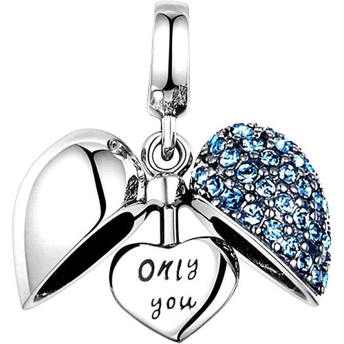 Ytseazn-Amour C?ur Charms 925 Argent Sterling Femmes Perles Charme Breloque Bead Compatible Pour Européen Bracelets