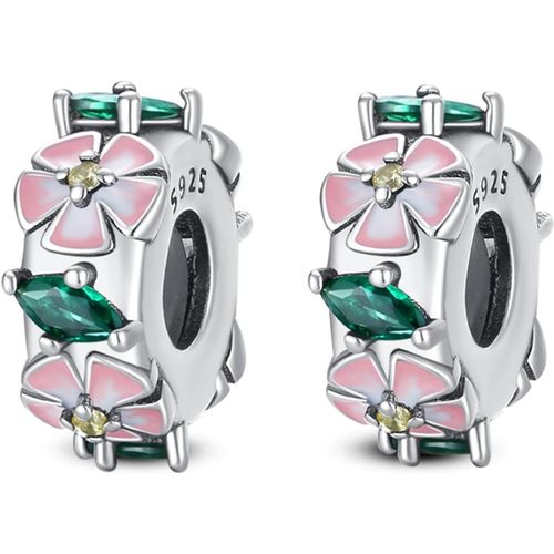 Ytseazn-Stopper 925 Perles En Argent Sterling Clips Pour Breloque Compatible Pour Européen Bracelets Collier Perles Avec 5a Zirconium Noël Saint Valentin Cadeau Fête Des Mères Pour Femmes Filles
