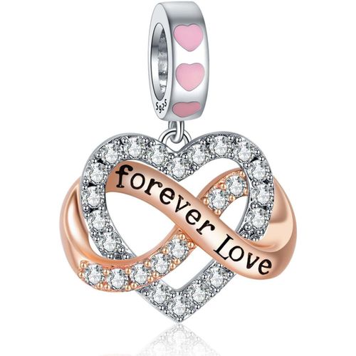 Ytseazn-Charms Pour Les Femmes Mamanet Bébé Éléphant Tu Me Manques Amour Éternel Maman Pendentif Argent Sterling Pour Bracelets,Fête Des Mères Anniversaire Noël Bijoux Pour Maman Fille