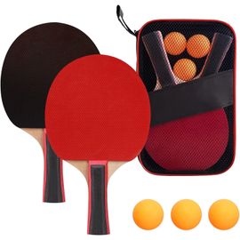 Ytseazn-Raquette De Ping-Pong Set De Raquettes De Ping-Pong Avec 2 Raquettes De Ping-Pong 3 Balles De Ping-Pong Et Sac De Transport Pour Les Jeux D'intérieur & D'extérieur