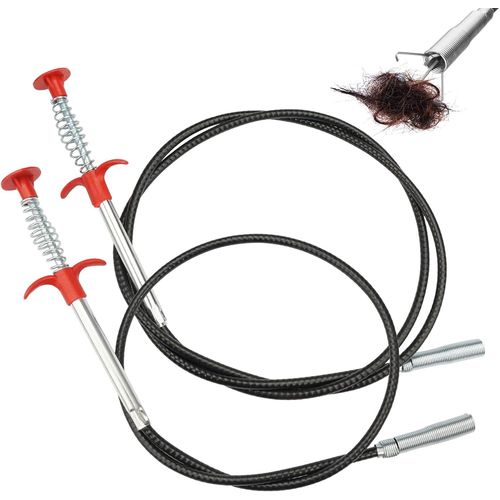 ytseazn-Lot De 2 Pince Pour Deboucher Evier Canalisation,Pince À Lot Pince Griffes Flexible,Flexible À Griffe Préhensile Pour Cuisine,Salle De Bain,Cuisine,Baignoire,Toilettes (90Cm/160Cm)