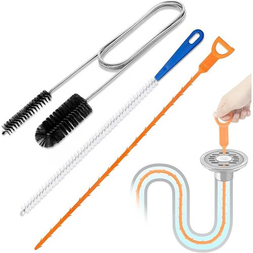 ytseazn-3 Pièces Brosse De Nettoyage De Drain D'Égout,Brosse De Débouchage De Canalisation,Pour Brosse De Nettoyage De Drain D'Égout,Outils De Débouchage Pour Évier Canalisation
