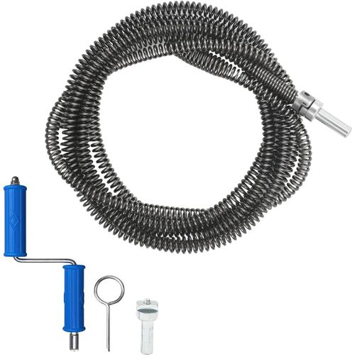ytseazn-Spirale De Nettoyage De Canalisations,3 M X Ø 10 Mm,Multifonctionnelle,Avec Adaptateurs Électriques Et Manuels,En Acier,Pour Cuisine,Salle De Bain Et Wc