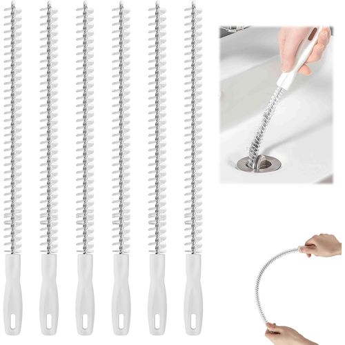 ytseazn-6 Pièces Brosse De Débouchage De Canalisation 45 Cm Brosse De Nettoyage De Drain D'Égout Flexible Évier Brosse De Nettoyage Pour Débouchage De Canalisation Et Les Tuyaux Pour Salle De Bain,Cuisine