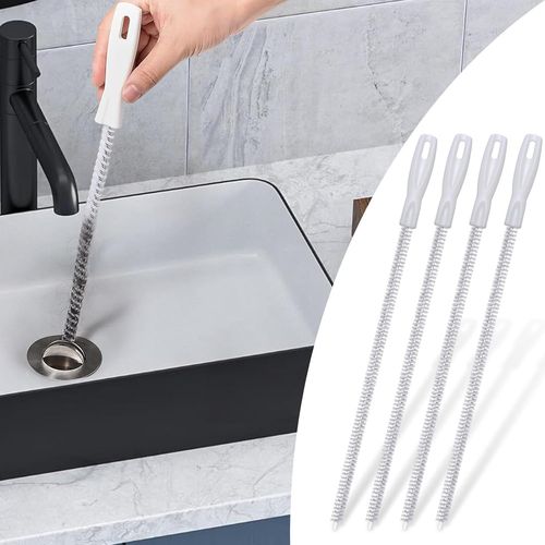 ytseazn-4 Pièces Brosse De Débouchage De Canalisation,Flexible Brosse Pour Tuyaux,Brosse De Nettoyage De Drain D'Égout,45Cm Évier Brosse De Nettoyage,Outils De Débouchage Pour Évier Canalisation