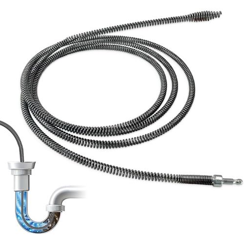 ytseazn-Furet Deboucheur Canalisation,3M X 10Mm Sonde De Debouchage Wc Plomberie Brosse De Nettoyage Drain D'Égout Spirale Débouchage Canalisation Vidange Drague Outil Pour Les Evier Travaux Manuels