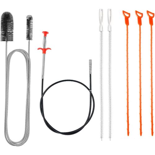 ytseazn-Lot De 7 Furet Deboucheur Canalisation Professionne Deboucheur Canalisation Déboucheur De Canalisations Élimine Les Bouchons De Cheveux Pour Salle De Bain Cuisine Trou De Vidange Toilettes