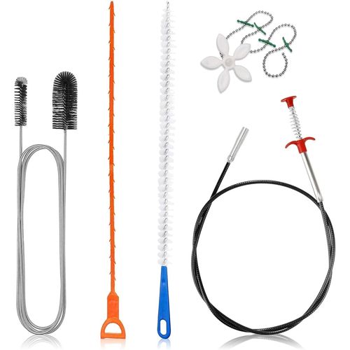 ytseazn-5 Pièces Spirale De Deboucheur Canalisation,Pince À Griffes Avec Brosse De Vidange De Cure-Pipe Et Brosse De Nettoyage De Tuyau Débouchage De Canalisatione De Tuyau De Vidange Spirale