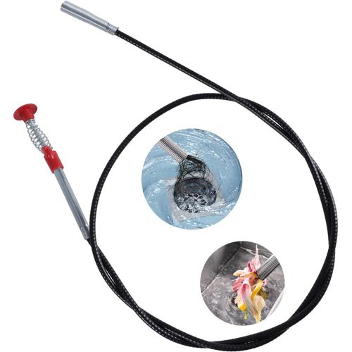 ytseazn-Furet Deboucheur Canalisation,160Cm Tige Deboucheur Canalisation Pince Préhension Flexible Pour Toilettes Égouts Douche Cuisine Salle Bain Baignoire Tarières Canalisations Bouchées