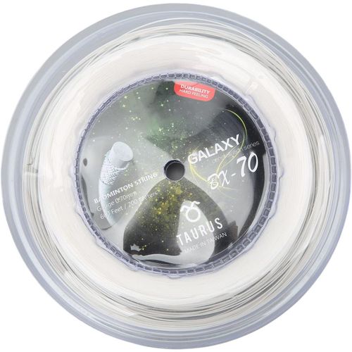 Ytseazn-Ligne De Raquette En Nylon,Texture Claire 200 M Forte Frappe Raquettes De Badminton Chaîne Haute Élasticité 0,7 Mm Pour Le Sport(Blanche)