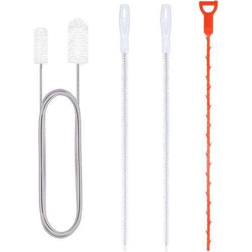 ytseazn-4 Pièces Furet Deboucheur Canalisation Deboucheur Evier Nettoyeur De Drain Mousse Nettoyante Canalisation Brosse Nettoyage Réutilisable Pour Débouchage De Canalisation Pour Cuisine Douche