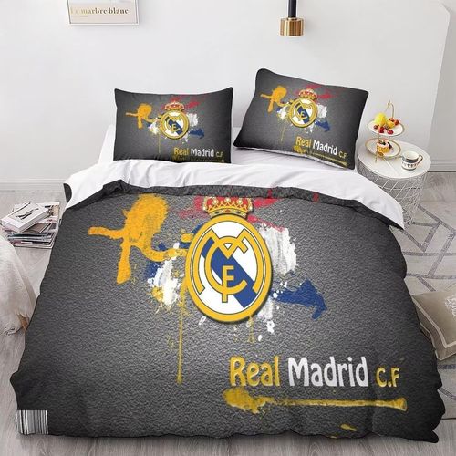 - Football Housse De Couette 140x200cm, Impression Numérique 3d Parure De Lit Enfant 100% Microfibre Avec 1 Taie D'oreiller 65x65cm