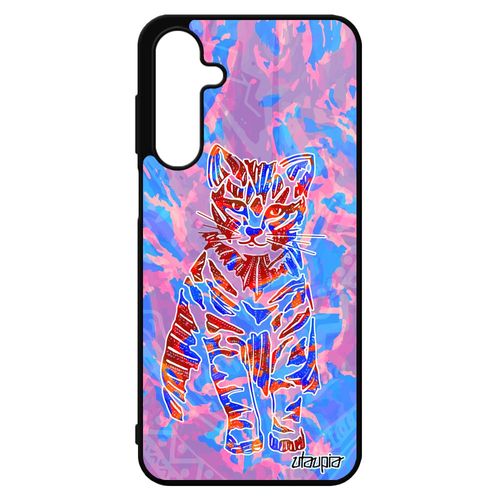 Coque De Protection A16 4g 5g En Silicone Chat Minou Chaton Ethnique Mobile Motif Tribal Gel Animaux Plume Impression Pour Samsung Galaxy