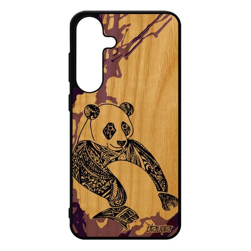 Coque Bois Telephone Pour Galaxy S25+ Plus Silicone Panda 4g Noir Azteque Tribal Chine Pas Cher Case Violet Dessin Animal De Pour Samsung