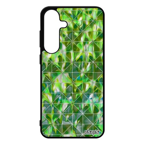 Coque Design Carreau Pour Samsung S25+ Plus Silicone Vert Telephone Jolie Geometrique Marbre Pas Cher Personnalis¿ Motif Noir Pour Galaxy