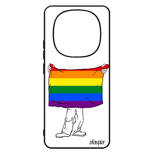 Coque 14 Pro+ Plus 5g /Redmi Note 14 Pro Silicone Drapeau Gay Pride Rainbow Metal Parade Pas Cher Telephone 4g Gaypride Lgbt Pour Xiaomi