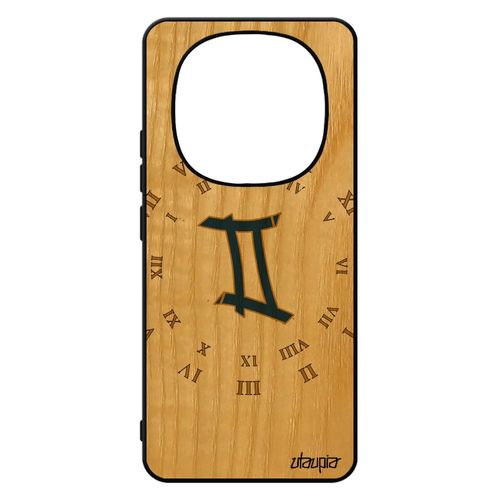 Coque Silicone Telephone Redmi Note 14 Pro/14 Pro+ Plus 5g Bois Signe Gemeaux Du Zodiaque Horoscope Pas Cher Symbole Etui De Pour Xiaomi