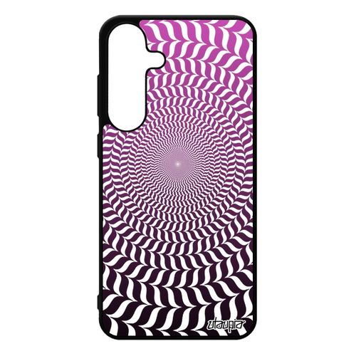 Coque Telephone Pour Galaxy S25+ Plus Silicone Illusion D'optique Spirale Metal Case Pas Cher Noir Rose D¿Grad¿ Rond 4g De Pour Samsung
