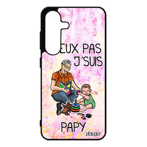 Coque Jpeux Pas J'suis Papy S25 Silicone Bumper Mobile Comique Enfant Etui Dessin Grand Pere Texte Housse Violet Je Pour Samsung Galaxy