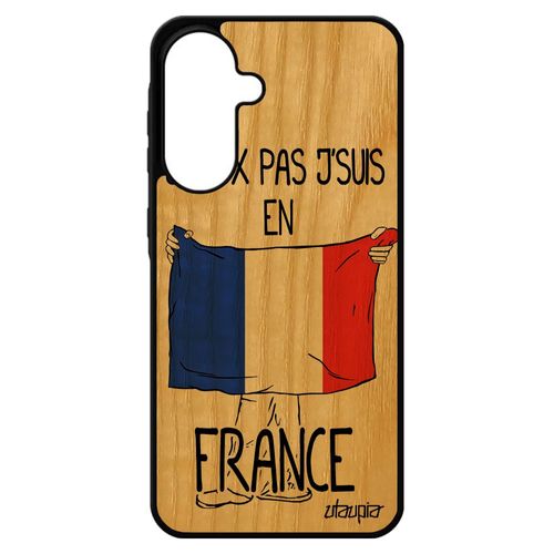 Coque A56 5g Bois Et Silicone J'peux Pas J'suis En France De Protection Mobile Basket Coupe Du Monde Drapeau Francais Pour Samsung Galaxy