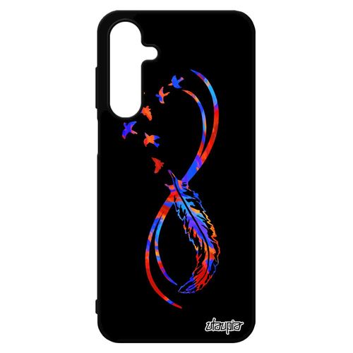 Coque Pour Galaxy A16 4g 5g Silicone Infini 4g Plume Etui Multicolore Telephone Orange Fille Cover Imprim¿ Oiseau Tattoo De Pour Samsung