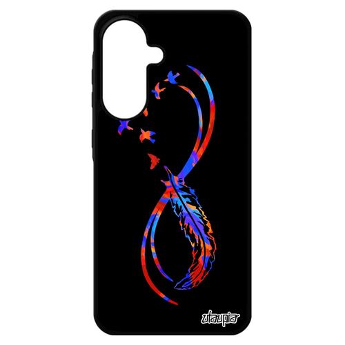 Coque Pour A56 5g Silicone Infini Rigide Fille Multicolore Eternel Plume Tattoo De Protection Imprim¿ Dessin Oiseau Pour Samsung Galaxy