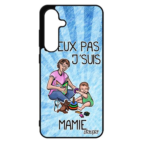 Coque Humour J'peux Pas J'suis Mamie De Protection Pour Samsung S24 Fe Silicone Bleu Grand Mere Bd Drole Texte Je Etui Cover Pour Galaxy