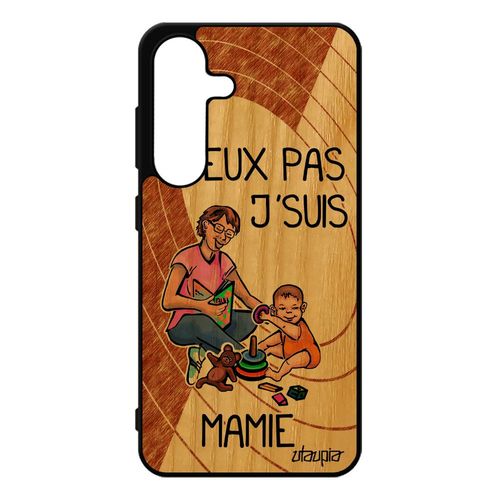 Coque Pour Samsung Galaxy S25 Bois Silicone J'peux Pas J'suis Mamie Humour Bd Jpeux Personnalis¿ Drole Texte Cadeau Fete Des Grands Meres