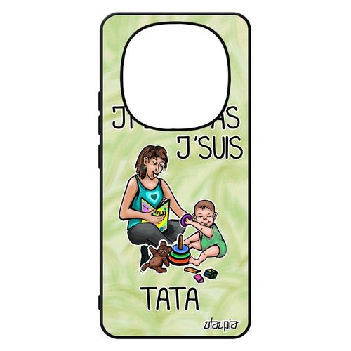 Coque En Silicone Pour Pour Xiaomi Redmi Note 14 Pro/14 Pro+ Plus 5g J'peux Pas J'suis Tata Pas Cher Tante Vert Telephone Bd Jpeux Humour