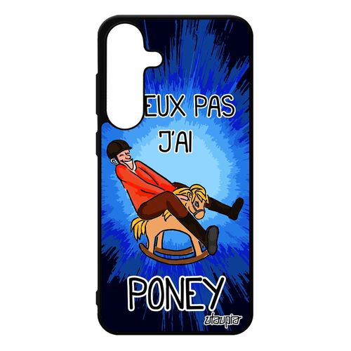 Coque Pour Samsung S25+ Plus Silicone J'peux Pas J'ai Poney Telephone Housse Pas Cher Humoristique Aluminium Sm-S936e Souple Bleu Pour Galaxy