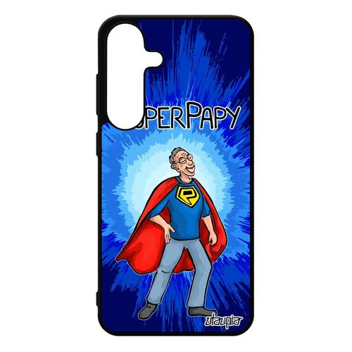Coque Silicone Pour Samsung S25+ Plus Super Papy Drole De Protection Famille Grand Pere Personnalis¿ Papi Tpu Texte Comics Housse Pour Galaxy