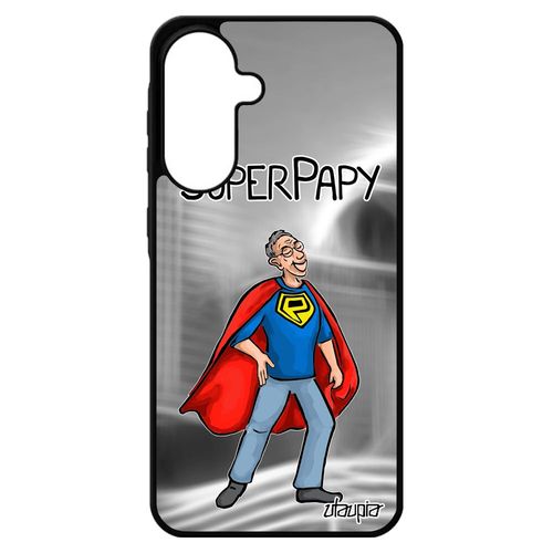 Coque Silicone Pour Samsung A56 5g Super Papy Humour Gris Noir Telephone Grands Peres Heros Dessin Bande Dessin¿E Bebe 4g Drole De Pour Galaxy
