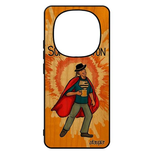 Coque En Bois Super Breton Telephone Pour Xiaomi Redmi Note 14 Pro/14 Pro+ Plus 5g Silicone Pas Cher Orange Comics Humoristique Humour De