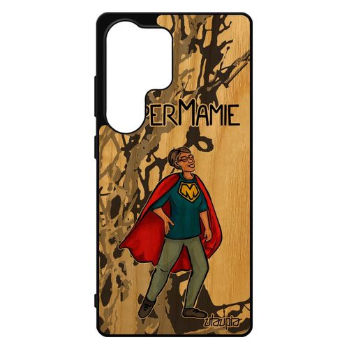Coque Silicone Pour S25 Ultra Bois Super Mamie Cover Telephone Dessin Mamy Comics Housse Gris 4g Bebe Grand Mere Case Pour Samsung Galaxy