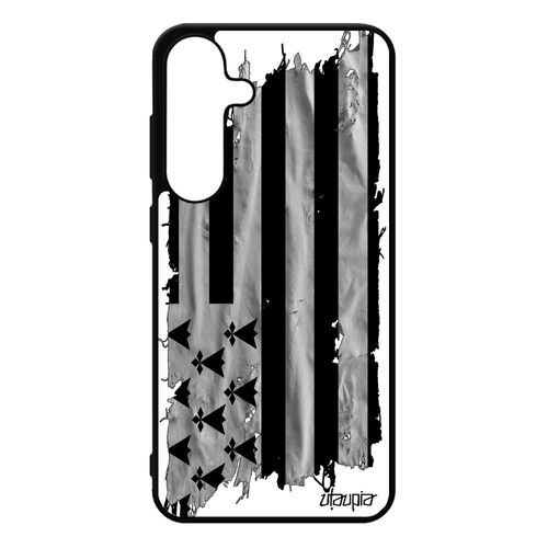 Coque En Silicone Pour Samsung Galaxy S25+ Plus Drapeau Bretagne Breton Housse De Protection Gwenn Ha Du Sm-S936e Pas Cher Alu Telephone