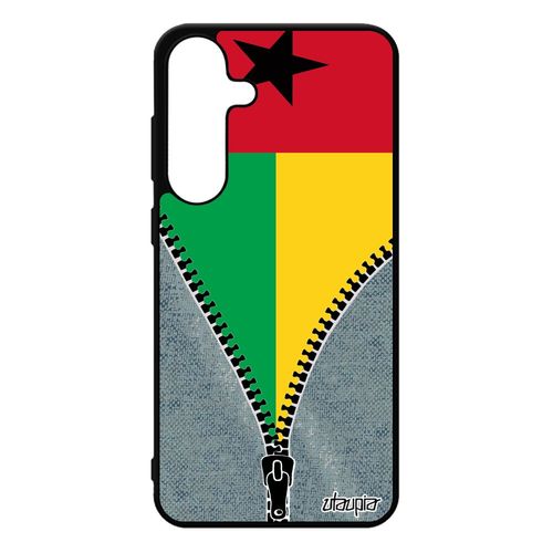 Coque Silicone Pour Samsung Galaxy S25+ Plus Drapeau Guinee Bissau Guineen Metal Can Coupe Du Monde Jeans Pas Cher Foot Telephone Basket