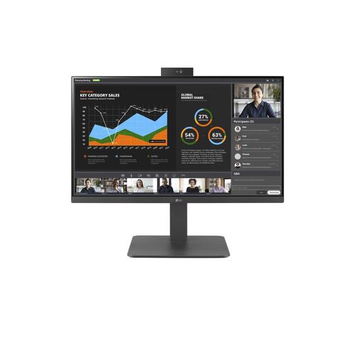 LG Monitor 24BR750C-C 24" Full HD IPS LED Grigio per Computer Business
