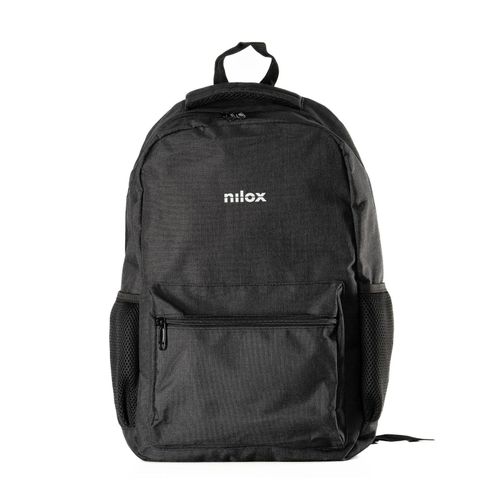 Nilox Zaino Urban Eco Light nero RPET per laptop 15.6" con scomparti multipli