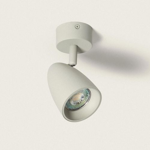 Applique Aluminium Ronde Adrien 1 Spot Gris Pierre
