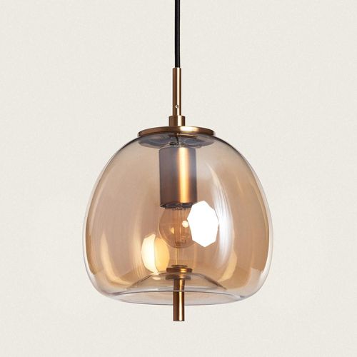 Suspension Métal Et Verre Adina Gris Fumée