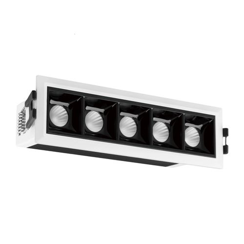 Spot Led Linéaire 7w Encastrable Batyo Cri90 Coupe 140x35 Mm 3000k Blanc / Noir Blanc Chaud