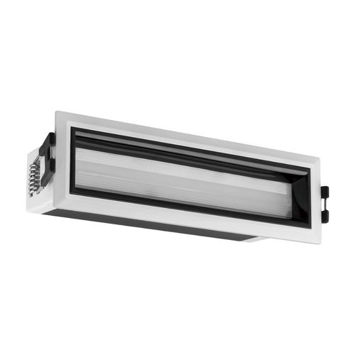 Spot Linéaire Led 7w Encastrable Neale Cri90 Coupe 140x35 Mm 3000k Blanc / Noir Blanc Chaud