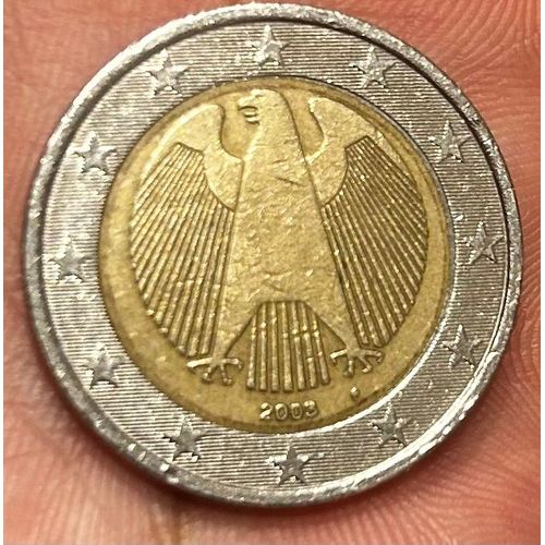 2 Euro Coin Germany 2003 Mint J, Faulty Vf Condition