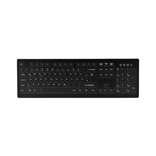 Active Key AK-C8100 Tastiera Medica Wireless QWERTZ Nero per Uso Ospedaliero