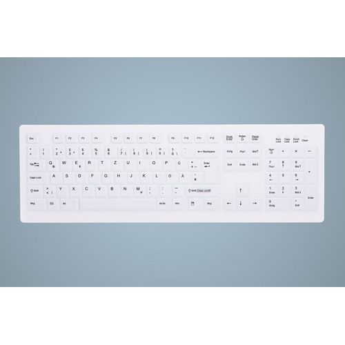 Active Key AK-C8100FA-UVS-W/GE Tastiera Medica USB QWERTY Full-size Bianca 105 Tasti