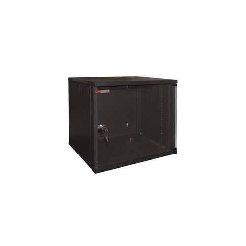 WP Armadio rack da parete 12U 19" nero 50 kg capacità massima acciaio e vetro