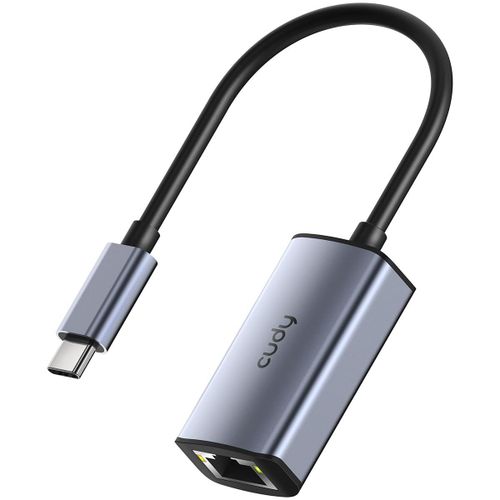 Cudy Adattatore di Rete USB-C a Ethernet Gigabit UE10C Grigio per MacBook iPhone Switch